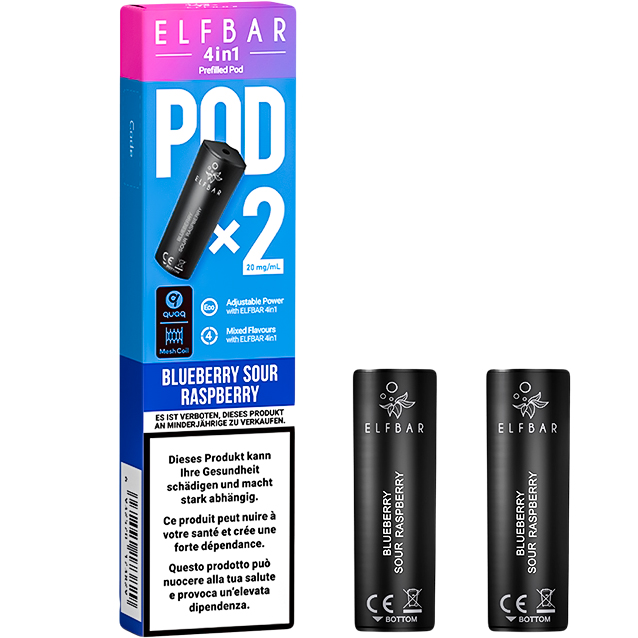 ELFBAR 4in1 Pod, Blueberry Sour Raspberry
