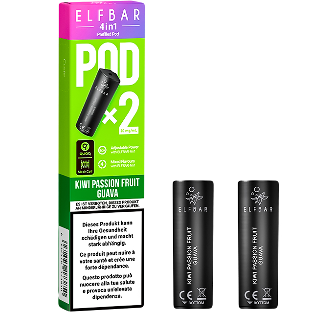 ELFBAR 4in1 Pod, Kiwi Passionfruit Guava