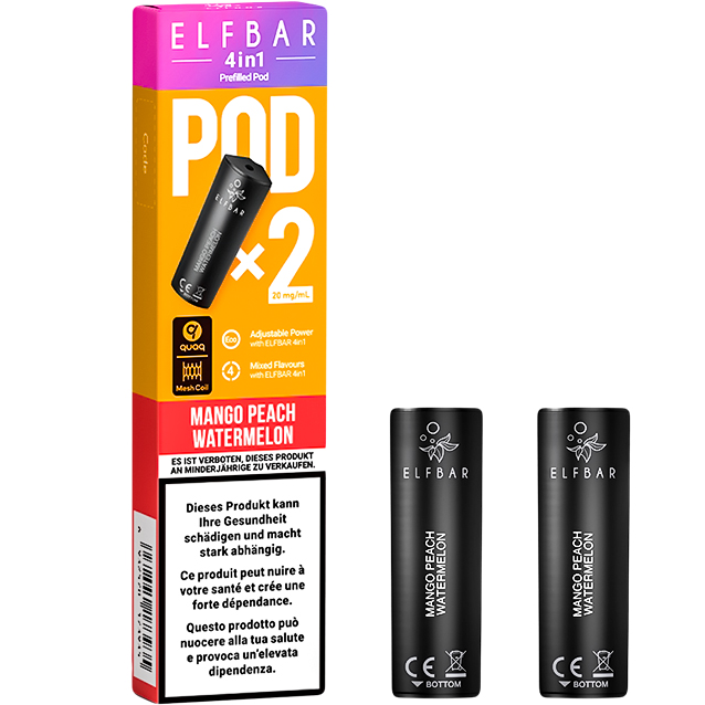 ELFBAR 4in1 Pod, Mango Peach Watermelon